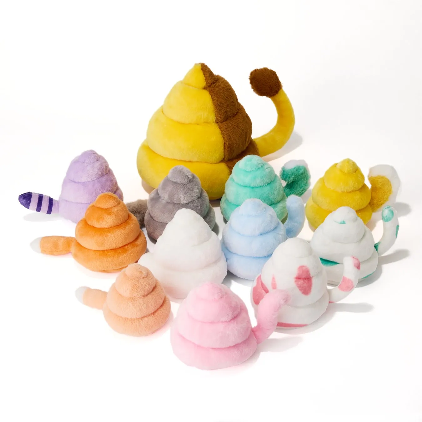 カラフルなうんこのぬいぐるみの集合