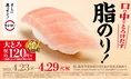 スシローのGWは大お得!「大とろ」「大切りサーモン」が今なら税込120円...