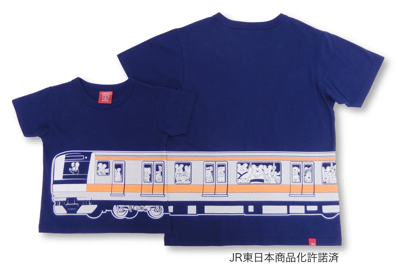 中央線とOJICOのキャラクターTシャツ