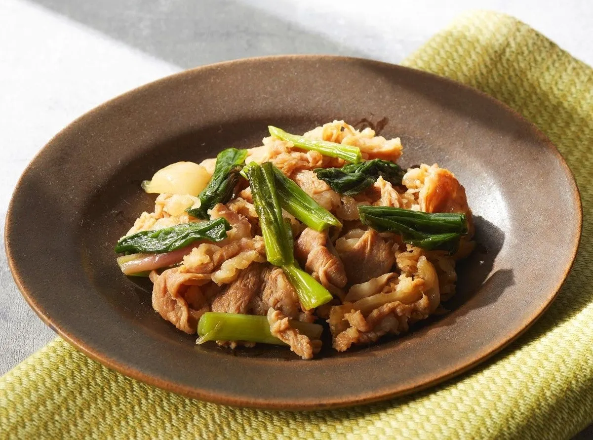 北海道産の肉と野菜を使った料理