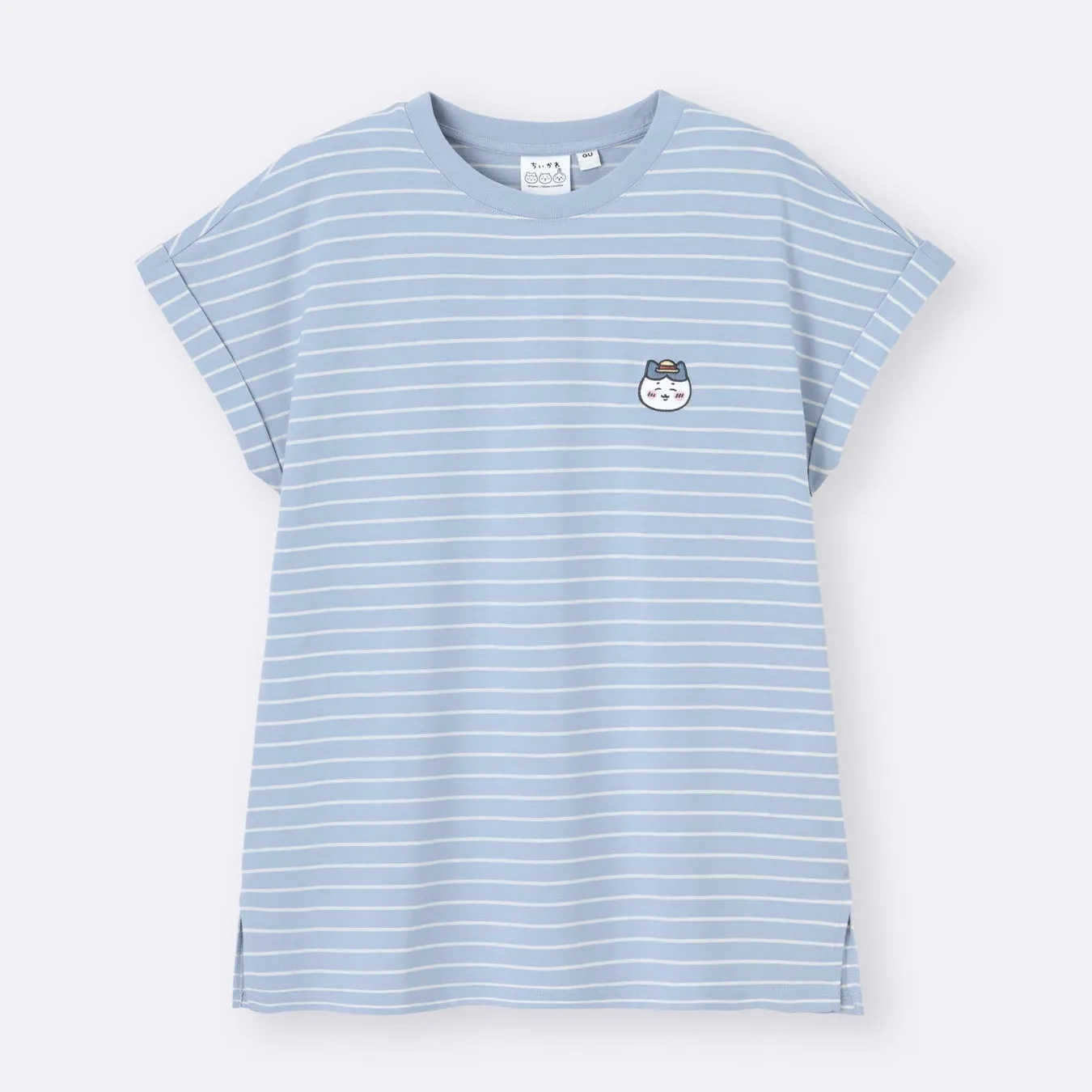 ちいかわコラボのブルーボーダーTシャツ