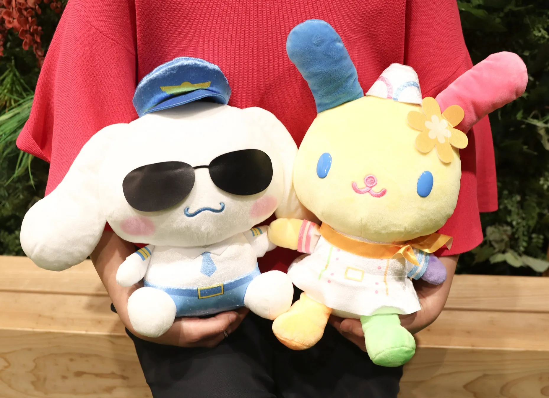 空港テーマのサンリオキャラクターぬいぐるみ2体