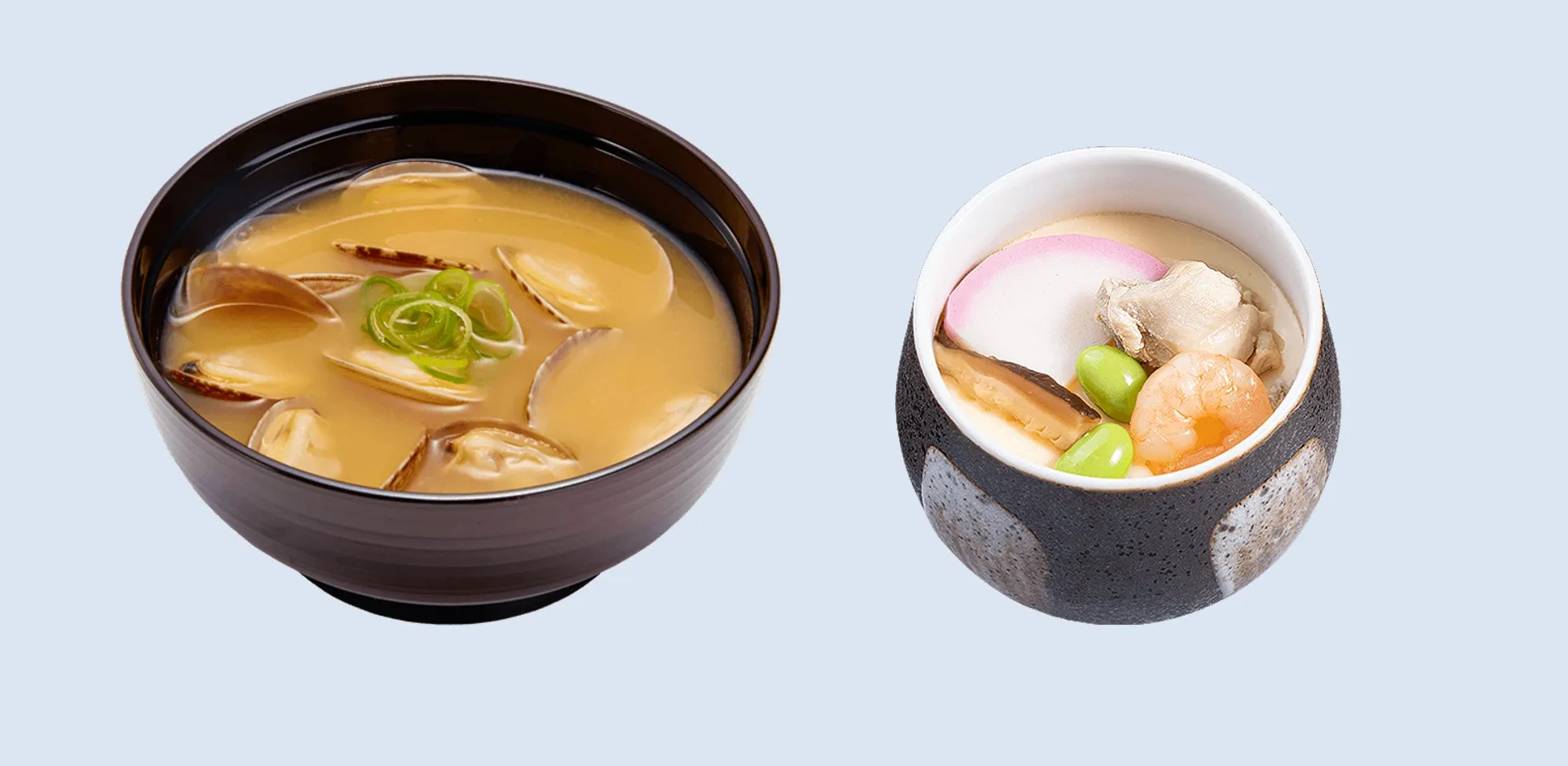 味噌汁と茶碗蒸し