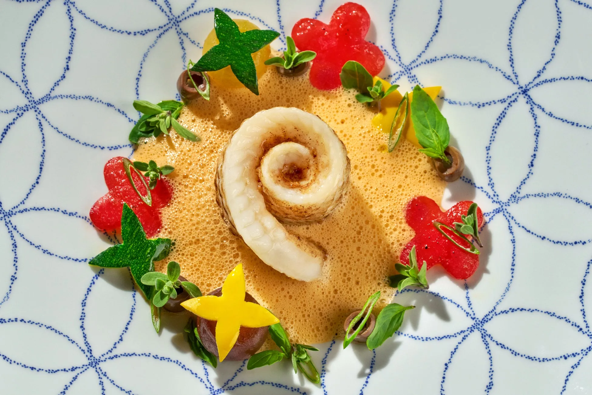 ルイ・ヴィトンの美しい料理の盛り付け
