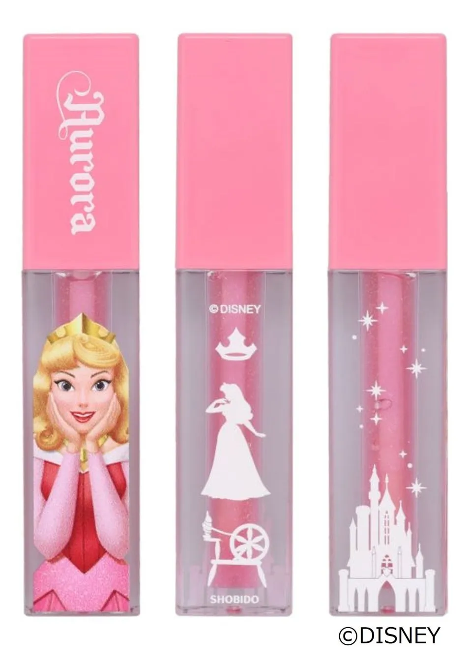 ディズニープリンセスオーロラ姫のリップグロス3本