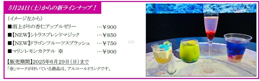 マクセル アクアパーク品川の新ラインナップドリンク