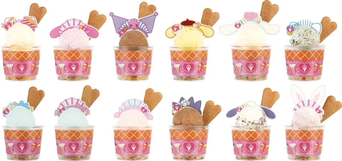 キャラクター飾り付きアイスクリーム12個
