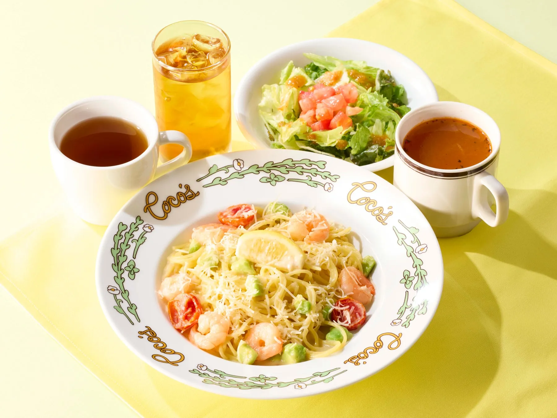 海老とアボカドのレモンクリームパスタランチ