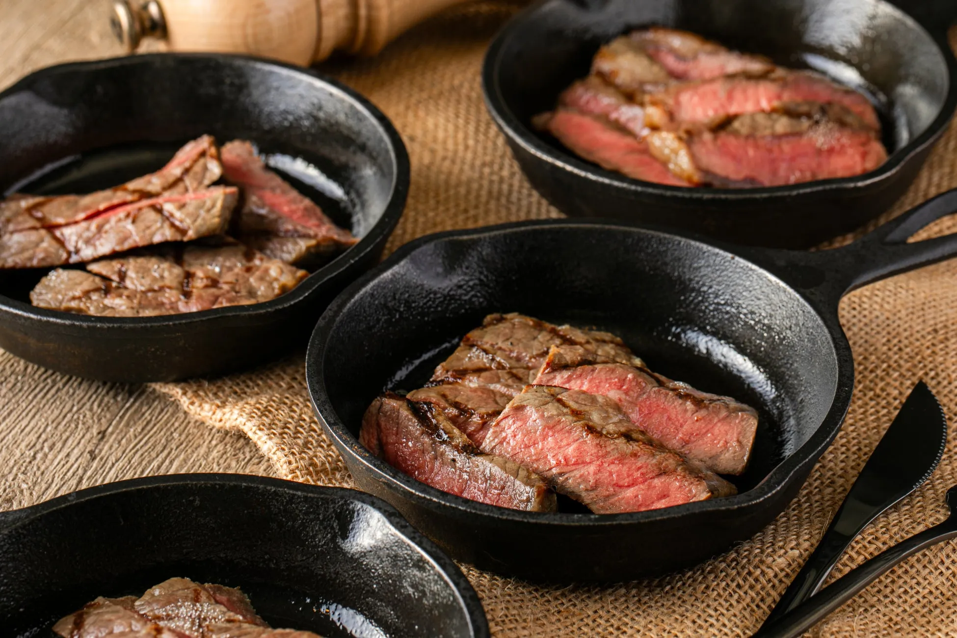 北海道産牛肉の鉄板焼き