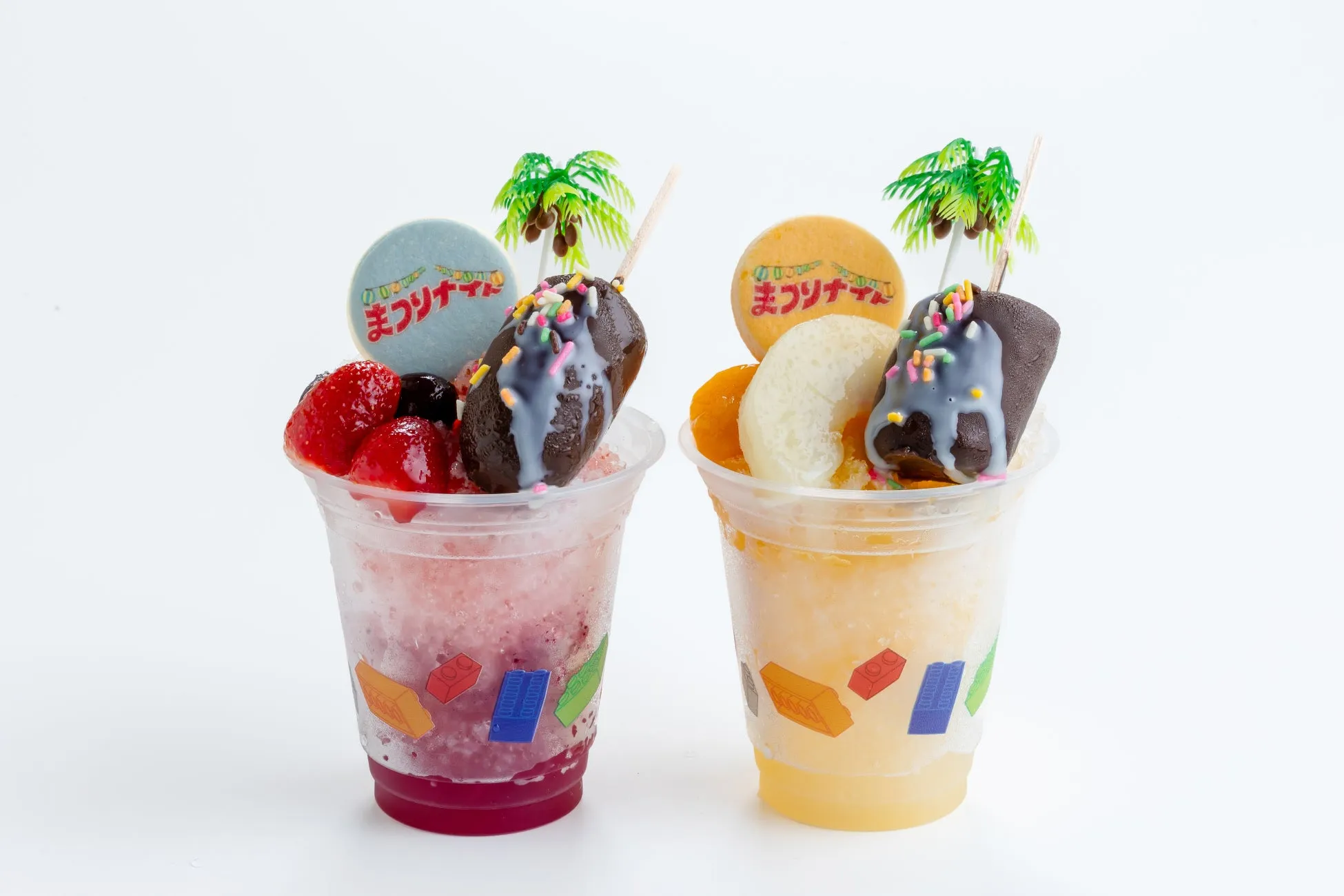 色とりどりのトッピングがのったまつりナイトの特製かき氷