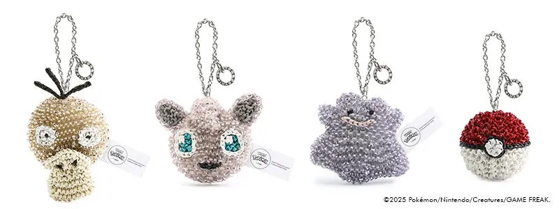 コダック、プリン、メタモン、モンスターボールのバッグチャーム