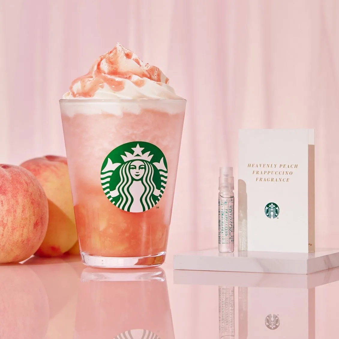 ヘブンリー ピーチ フラペチーノのフレグランスキャンペーン告知画像