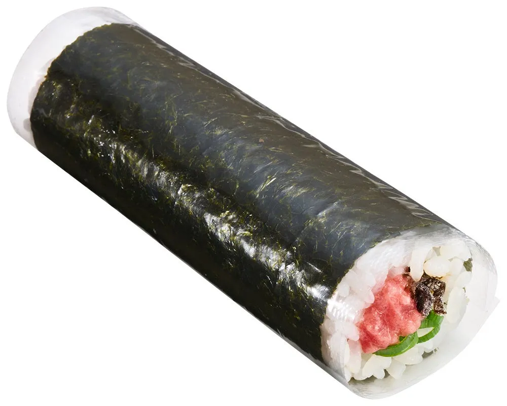 天然本鮪ねぎとろと塩こんぶ手巻き
