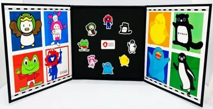 EXPO2025 ミャクミャク JR 7 Character All Stars ピンバッジセットの会場内パッケージ