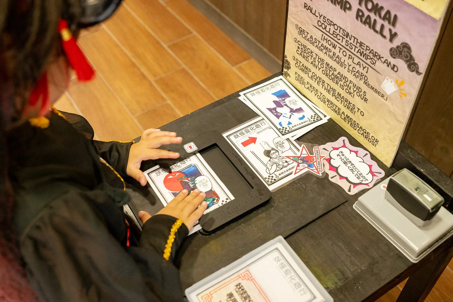 怪々YOKAI祭2025でのスタンプラリーの様子