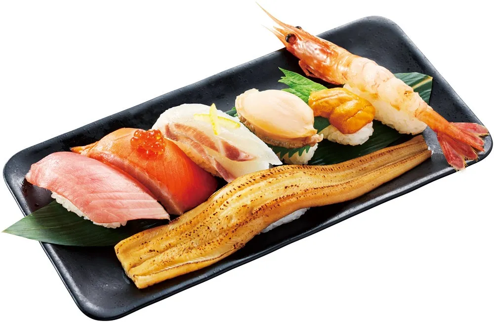 かっぱの極み贅沢にぎり~秋の七貫~ 七貫 1,920円(税込)~ の盛り合わせ