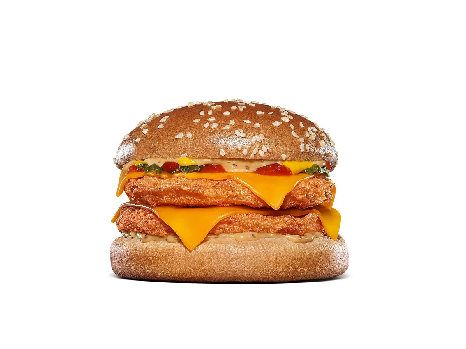 Cセット『フレームスモーク チキンダブルチーズバーガー』の商品写真