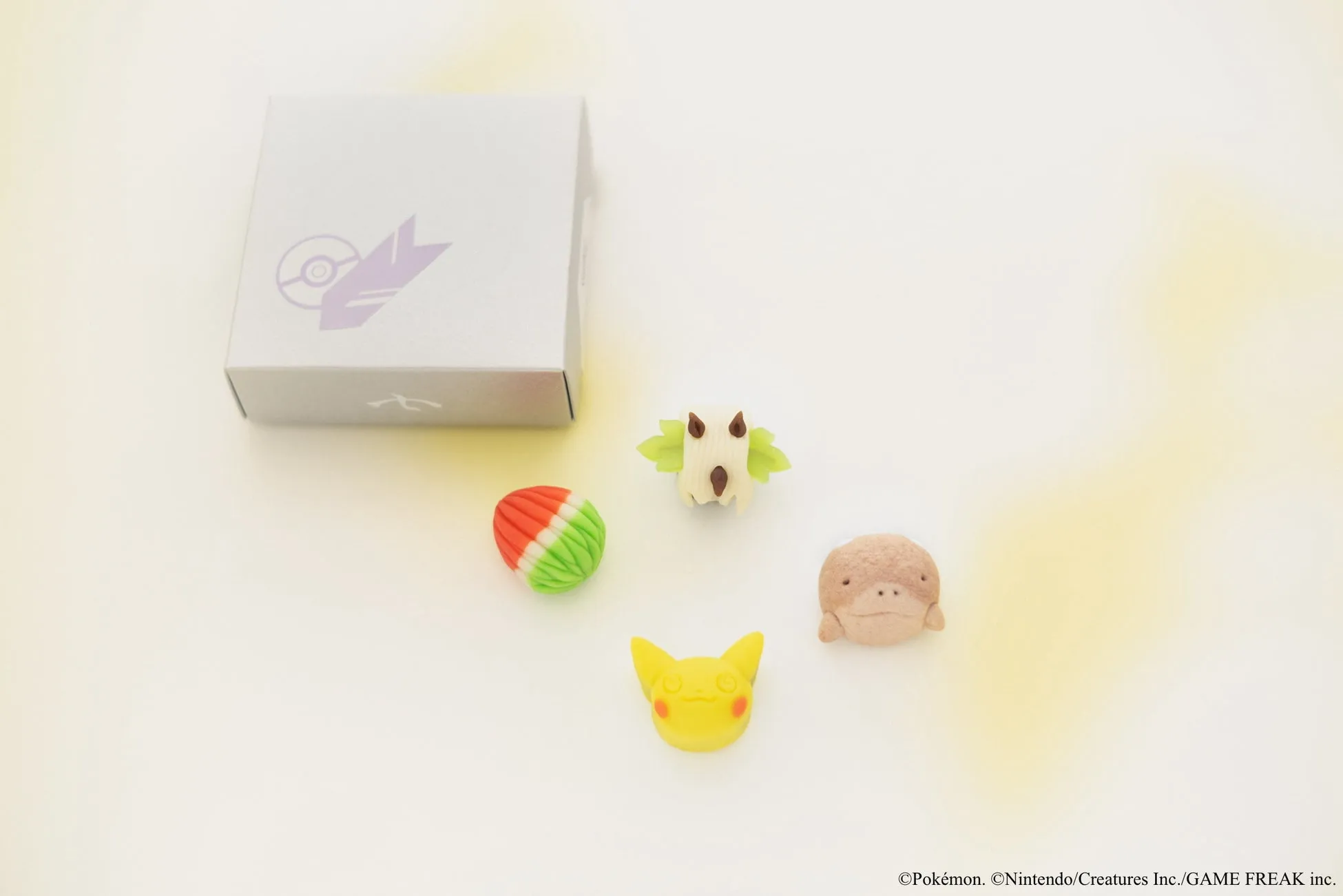 ポケモン上生菓子(4個入り)ピカチュウ・ホウオウ・ダーテング・ドオーを表現した和菓子