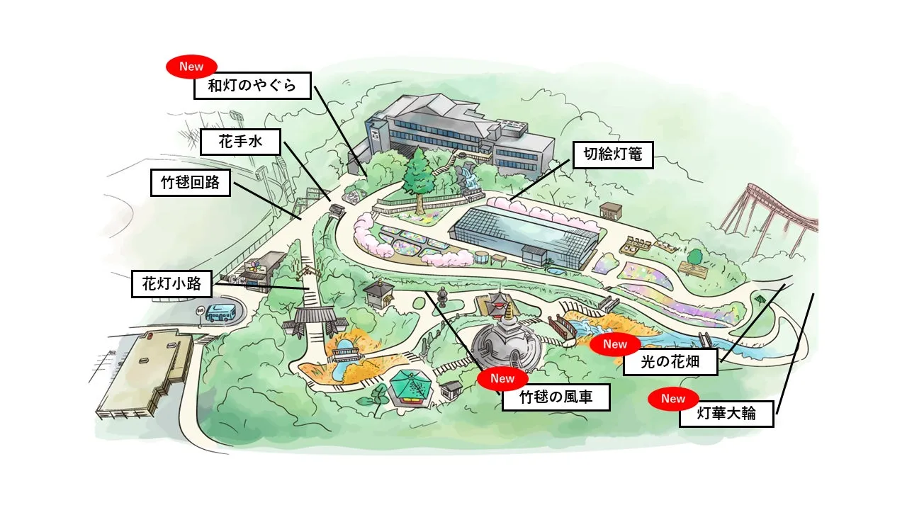 HANAあかりイベントの会場マップ
