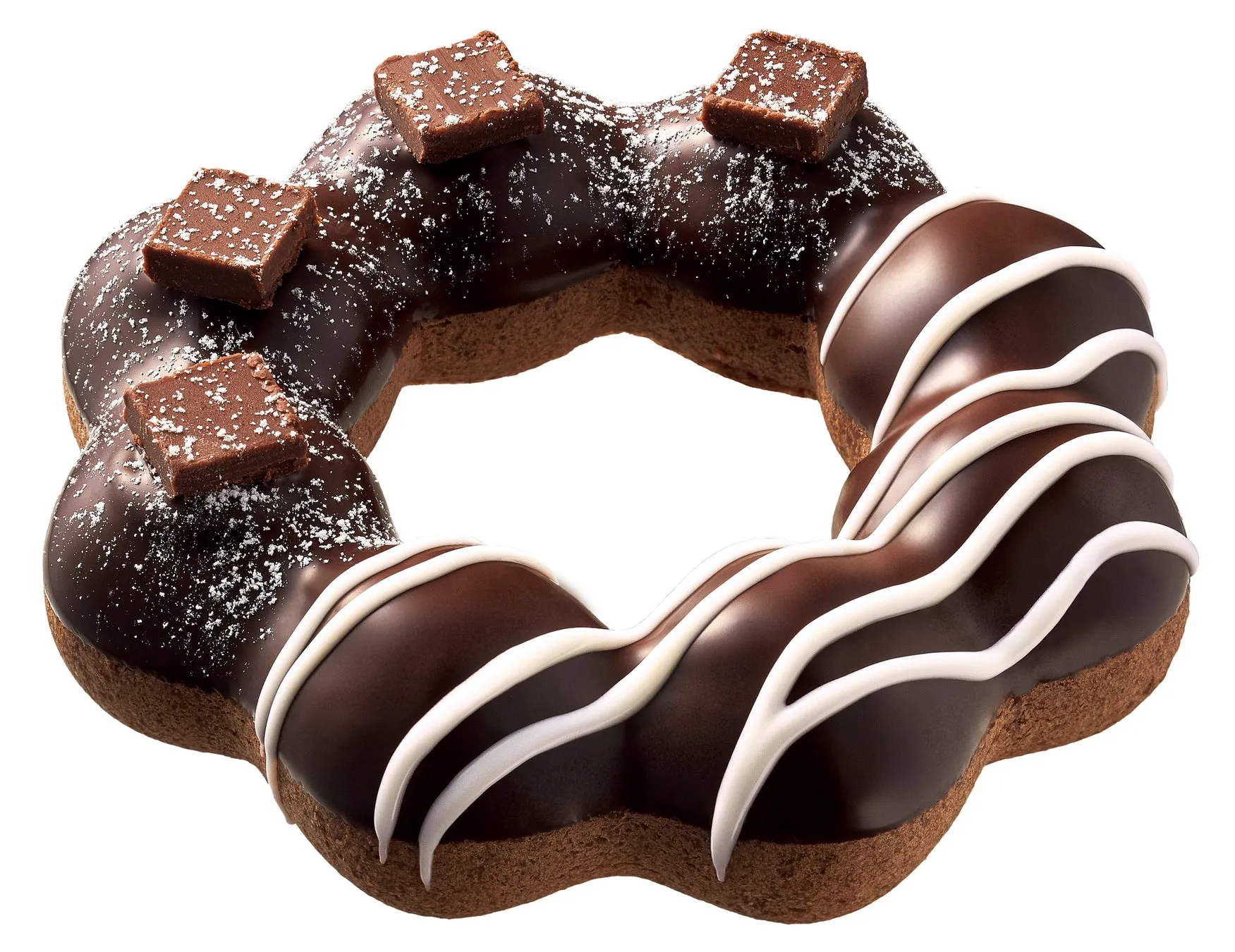 ポン・デ・生チョコショコラ チョコレートコーティングに濃厚でくちどけのよい生チョコレートとホワイトチョコ仕上げ