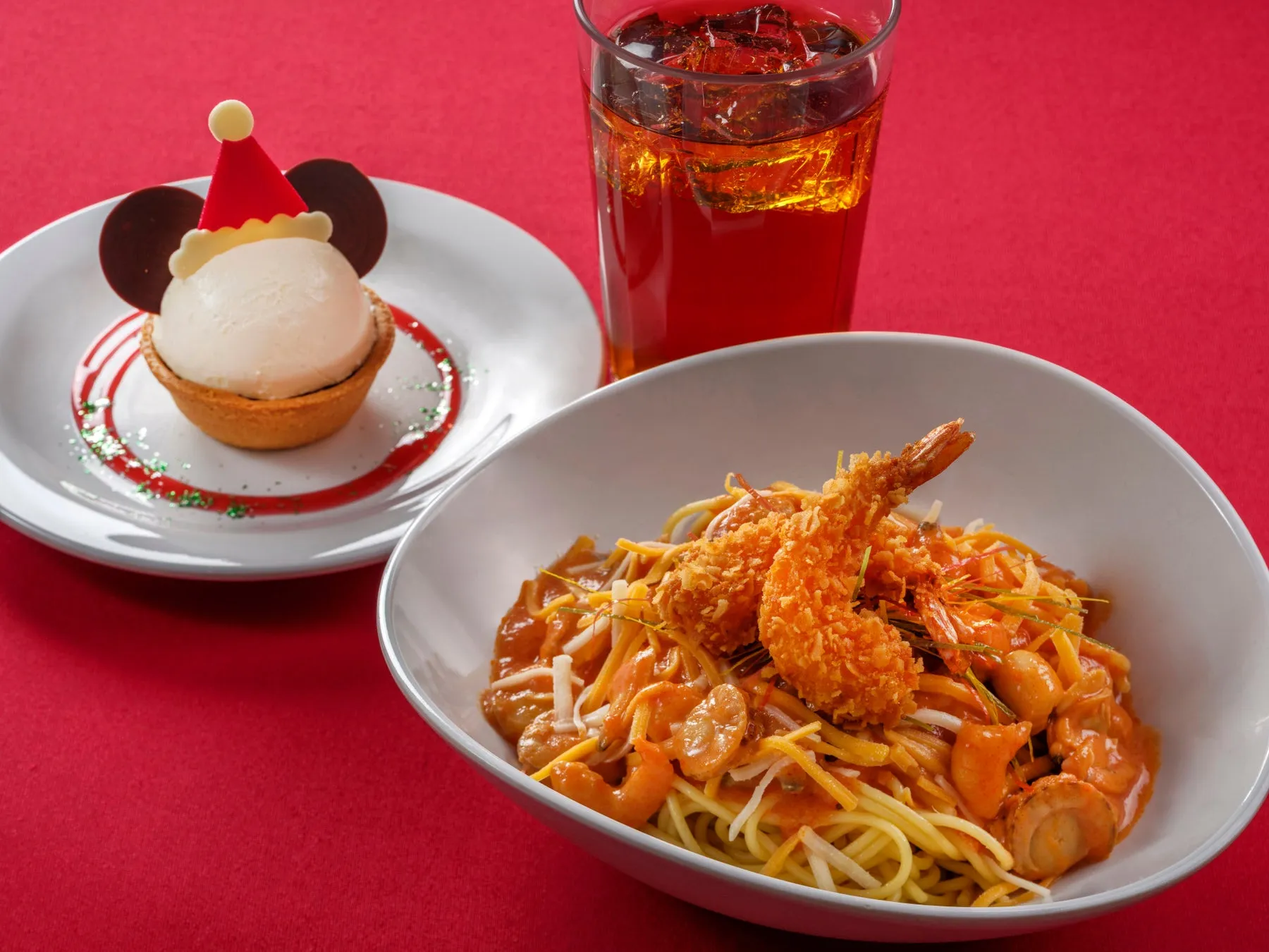 シーフードのトマトクリームパスタセット