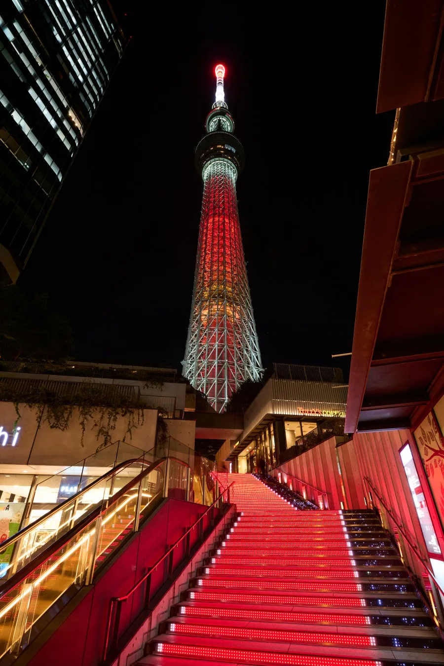 ソラミ坂のイルミネーション光景
