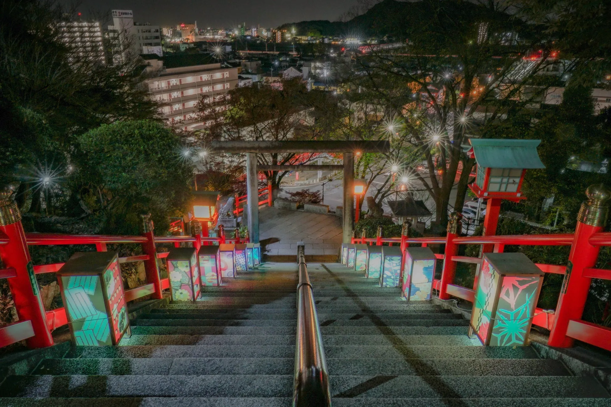 足利織姫神社の夜景