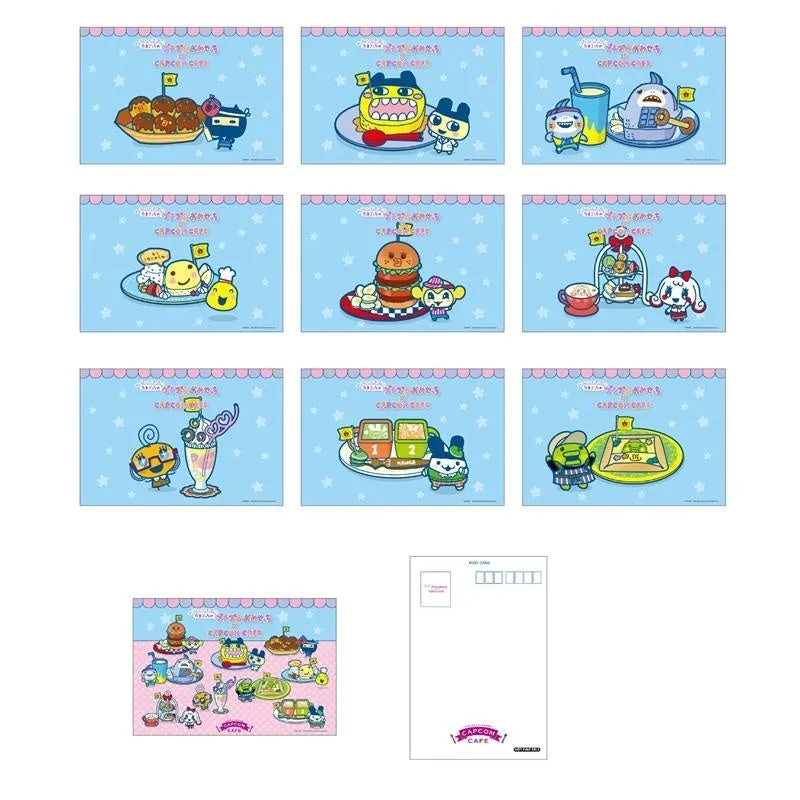 カフェメニュー3,000円毎の利用者にランダム配布されるブロマイド風ポストカード(全10種)