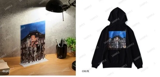 調査兵団戦闘服編のジオラマアクリルスタンドとユニセックスパーカ