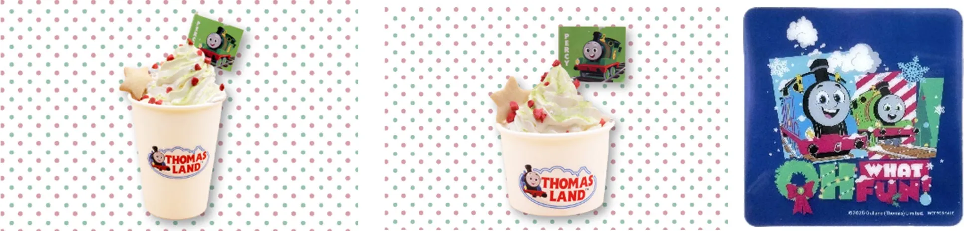 トーマスランドのクリスマス限定デザートとグッズ
