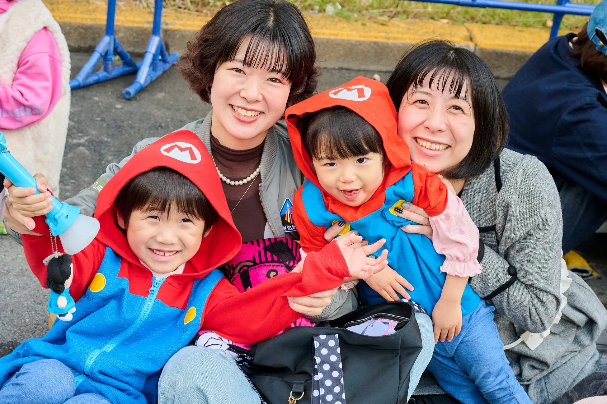 ユニバーサル・スタジオ・ジャパンイベントの家族写真
