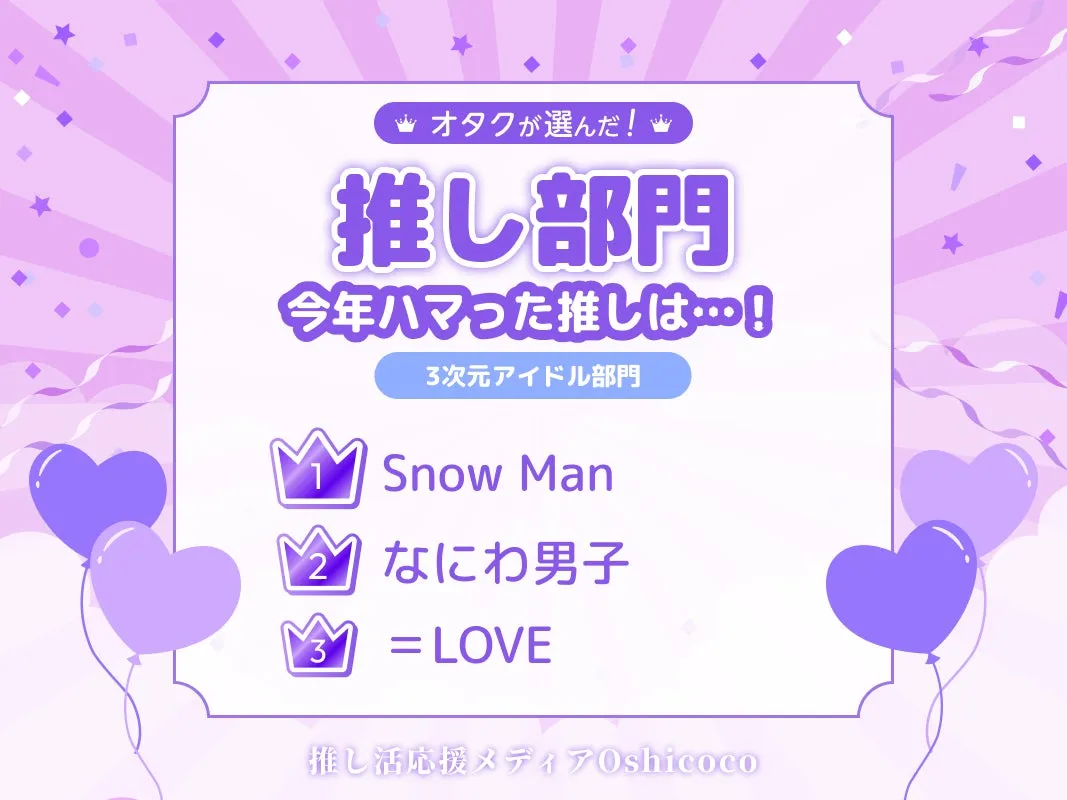 人気の3次元アイドルグループ Snow Man