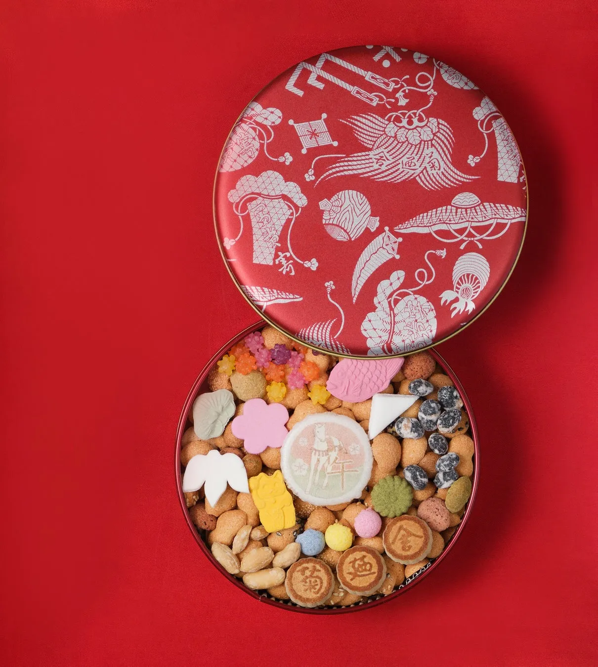 銀座 菊廼舎 登録商標 冨貴寄 開運干支缶 午