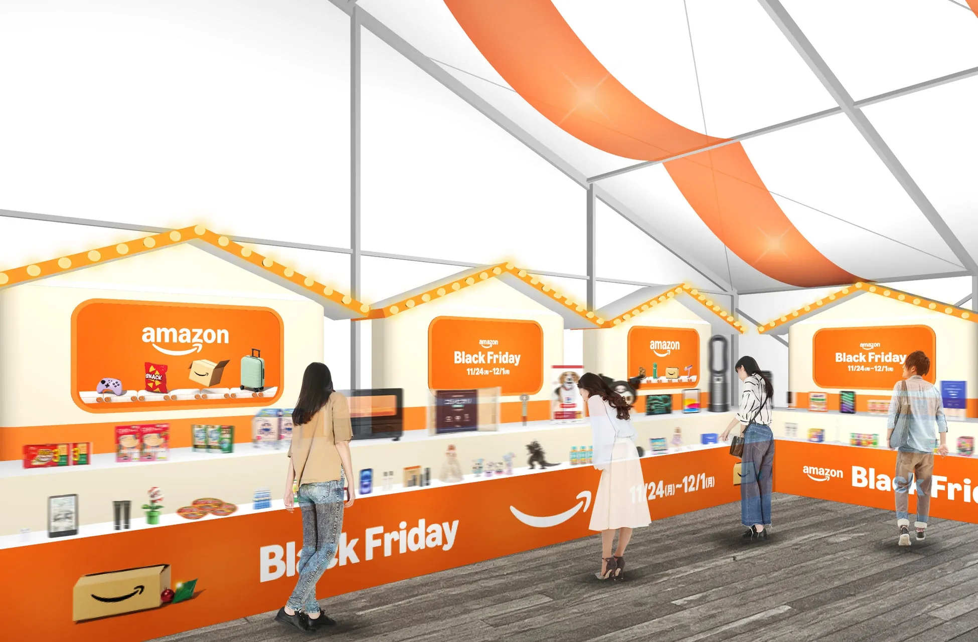 Amazon ブラックフライデー 注目商品の展示