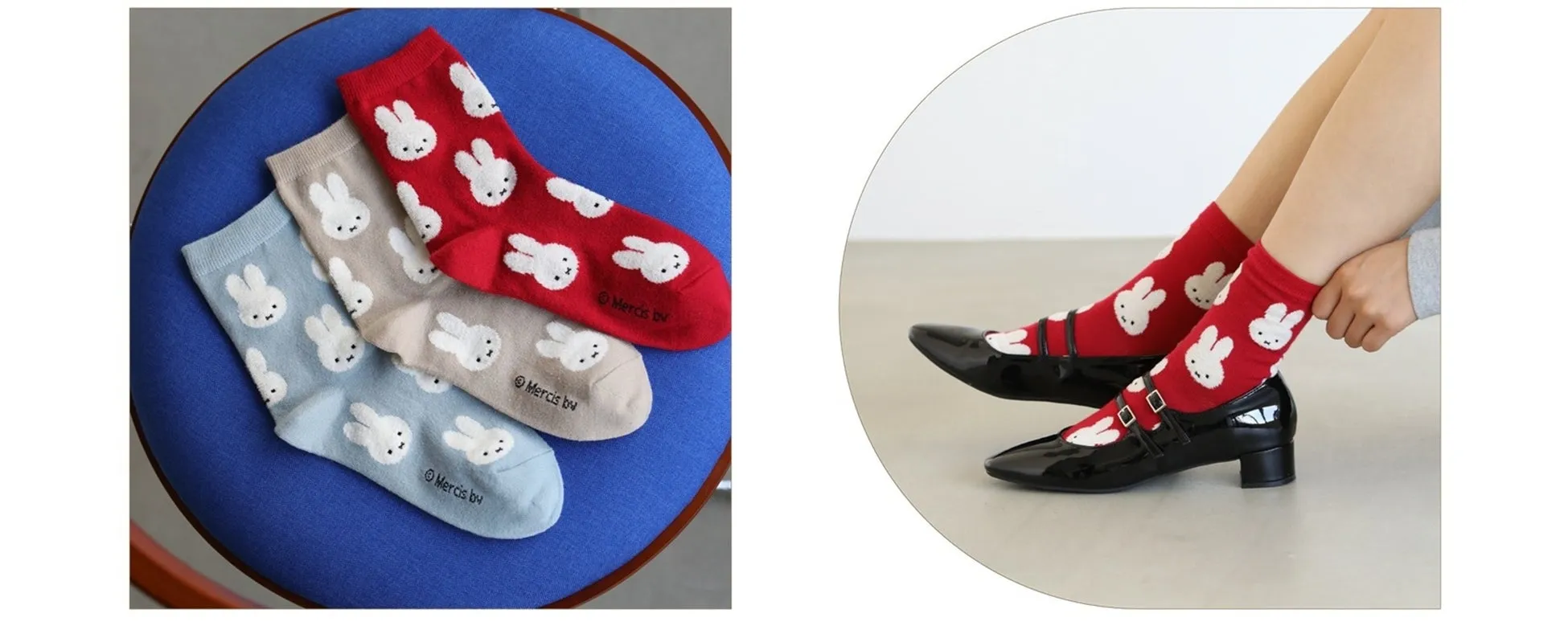 ミッフィーモール総柄ソックス