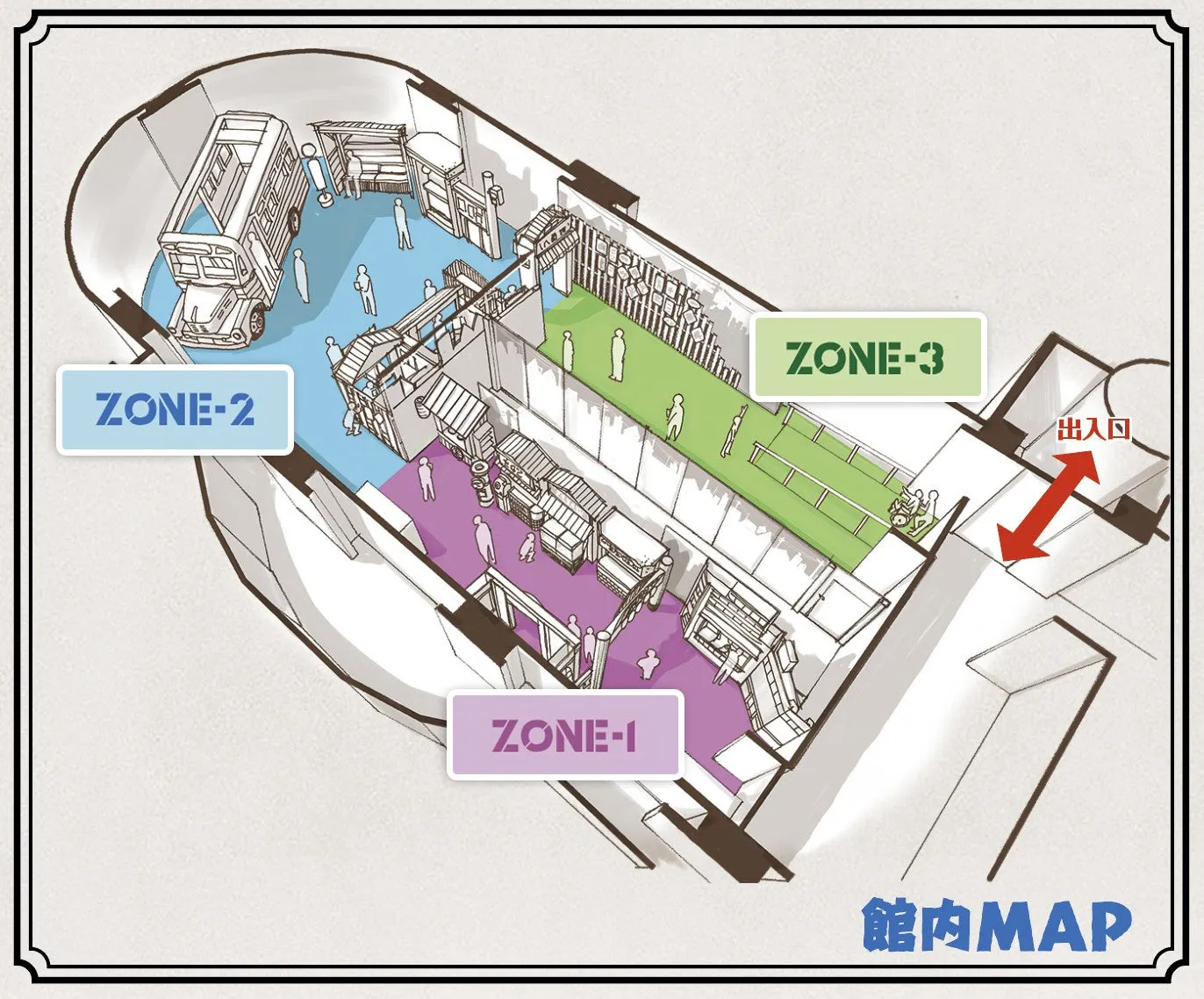 ノスタルジック水族館館内マップ