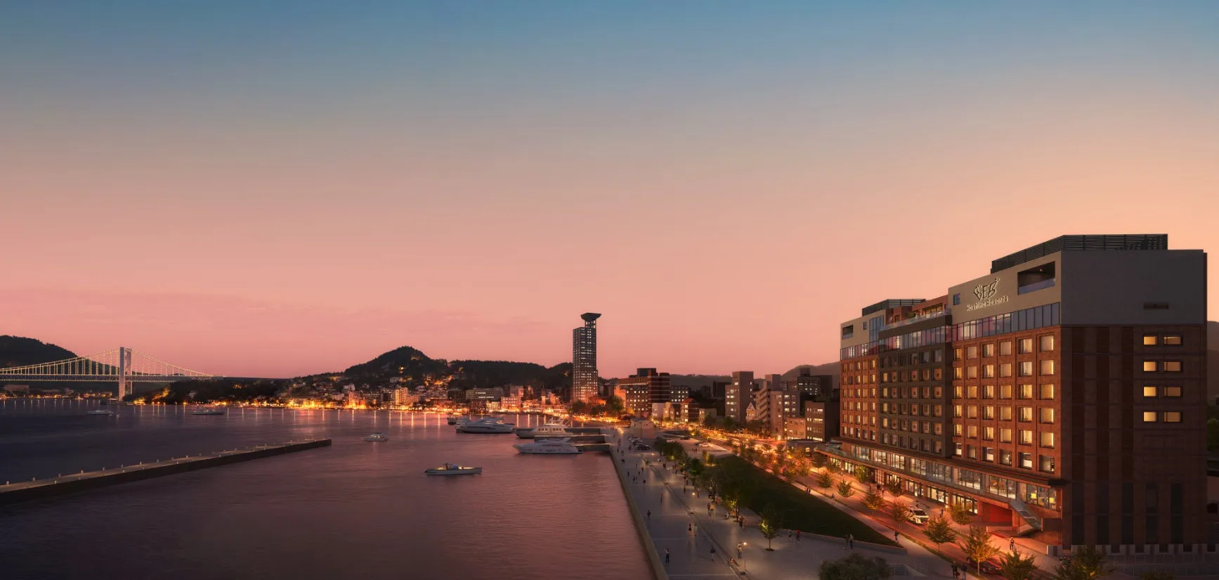 BEB5門司港外観と門司港の街並み(イメージ)