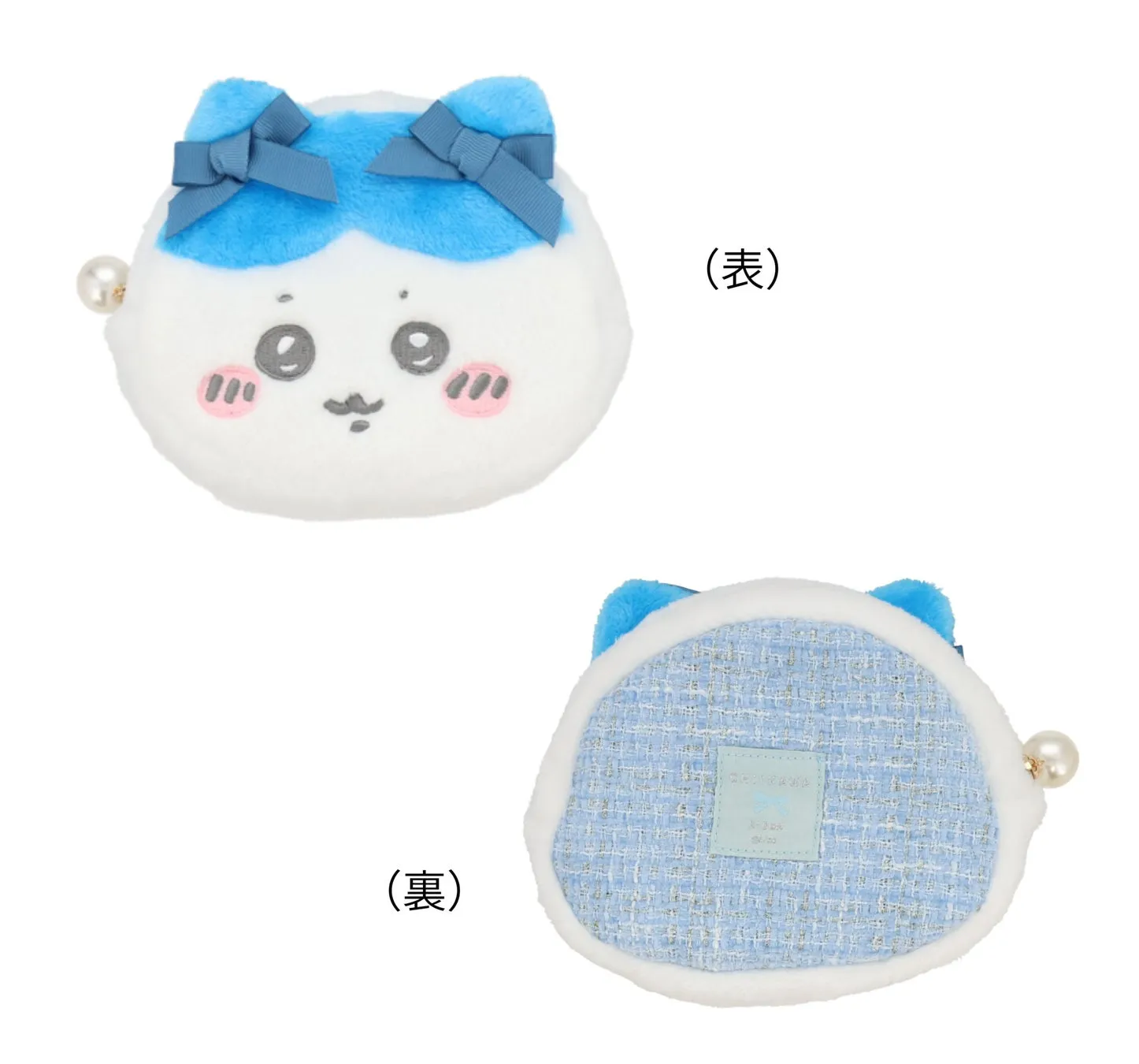 CWダイカットフェイスポーチ ハチワレデザイン