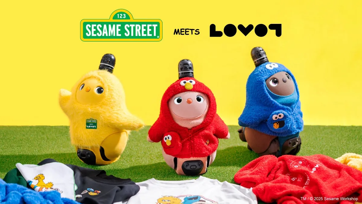 『LOVOT』と「セサミストリート」のコラボレーションイメージ