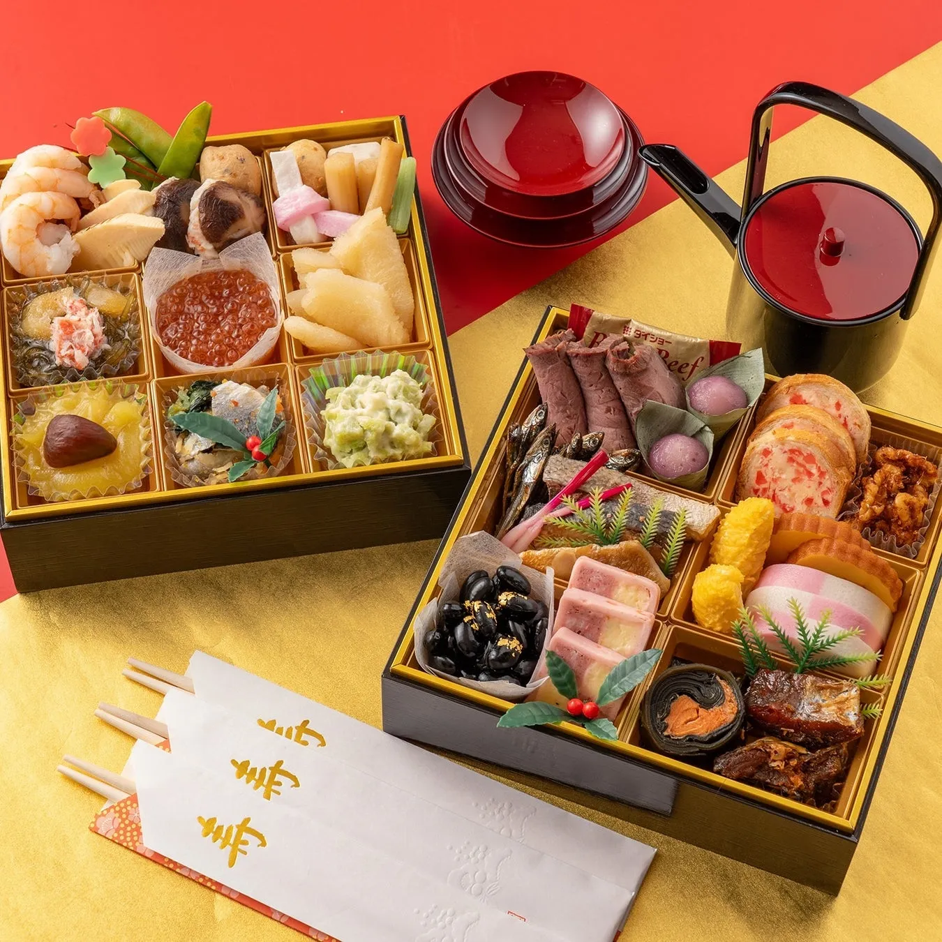 しおそうのこだわり冷凍おせち 二段重写真