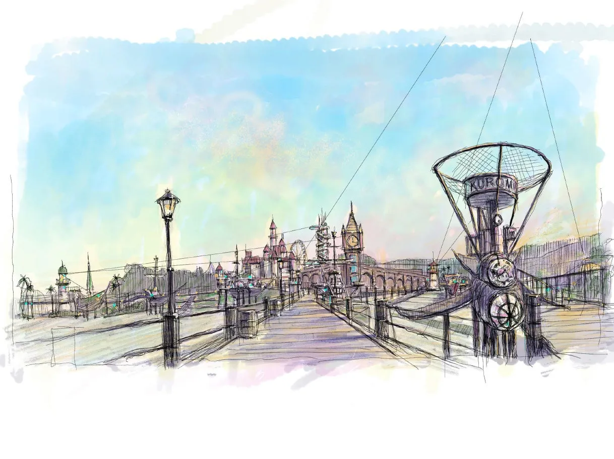 ハーモニーランドのエンタメリゾート化プロジェクトのイラスト