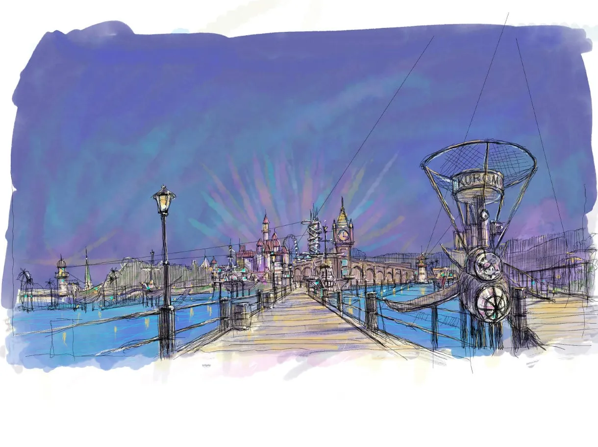 ハーモニーランドのエンタメリゾート化イメージイラスト