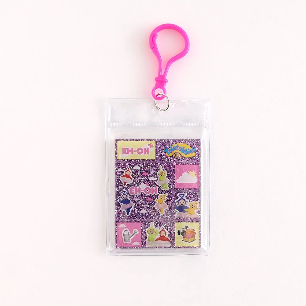 タイルシール風アクリルキーホルダーのパープル色