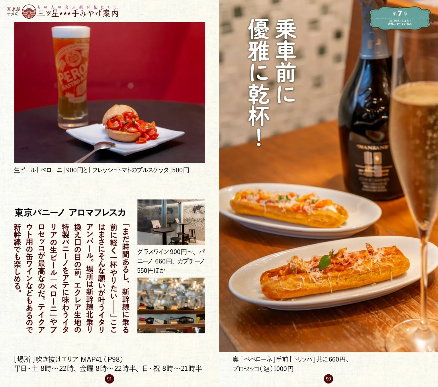 改札内でのちょい飲みスポット紹介ページ