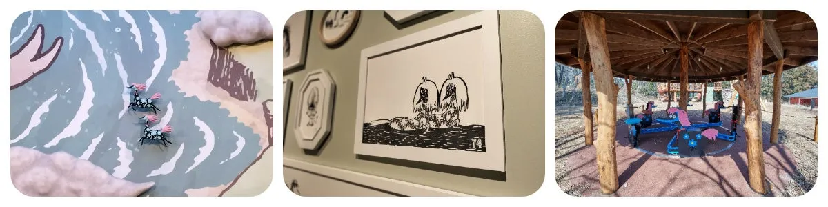 馬のアートと遊具