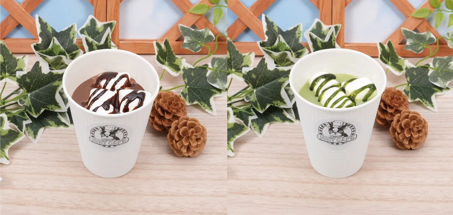 IGGY CAFEの冬季限定メニュー ココア・抹茶ラテ