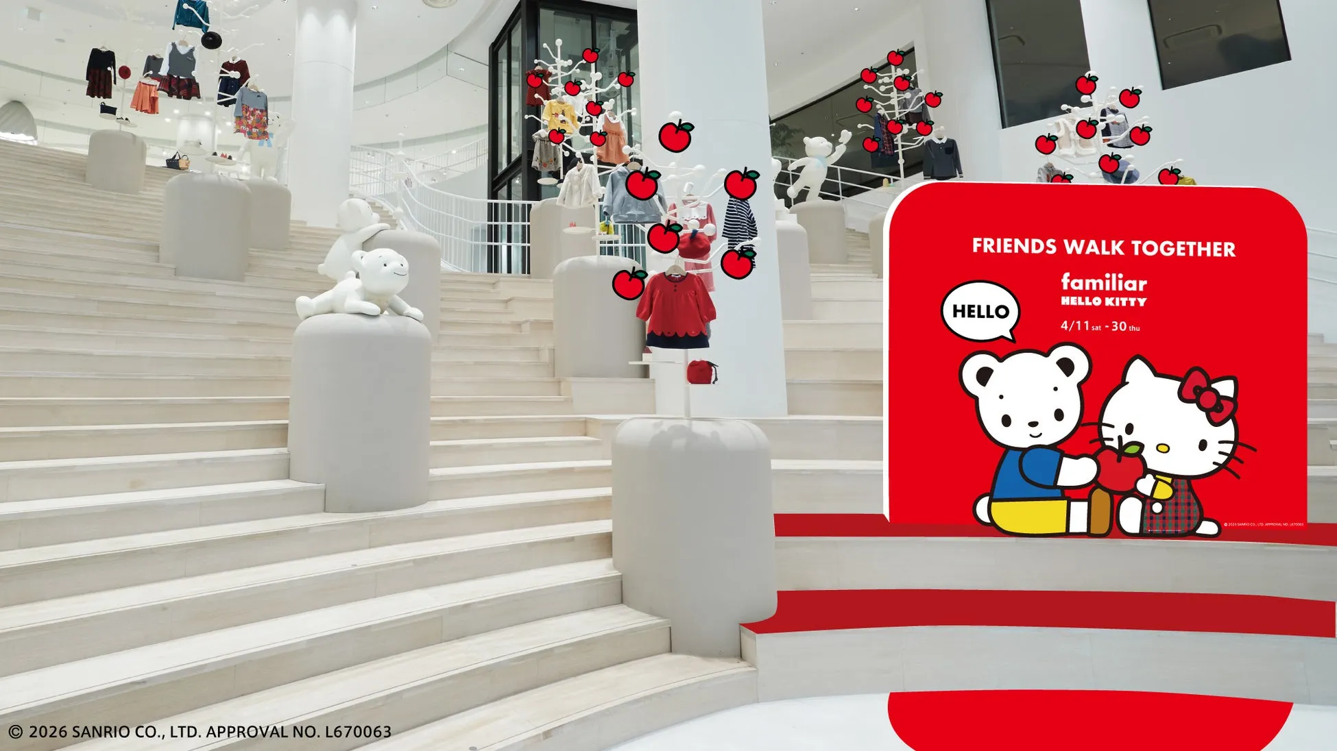 ファミリア神戸本店のコラボフォトスポットの様子