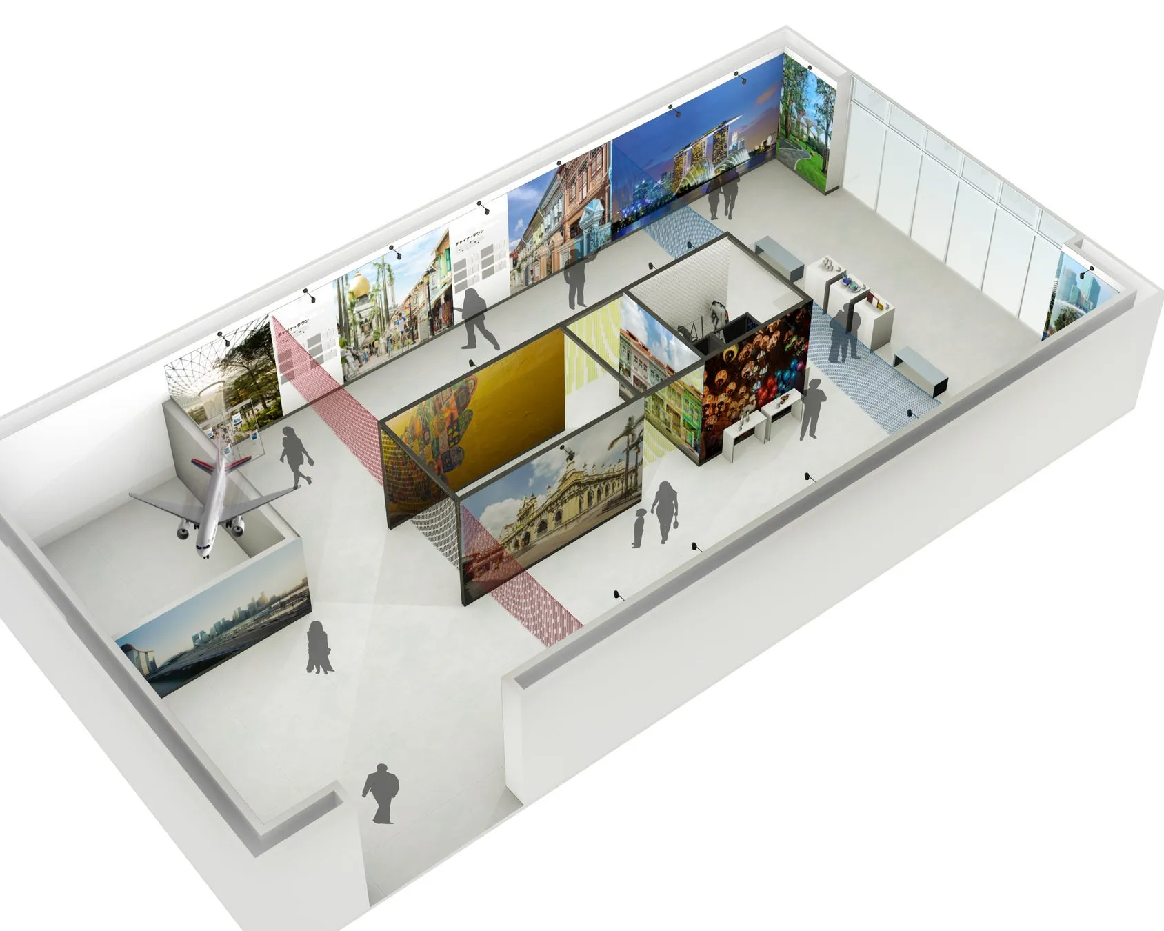 シンガポールフェスティバルの展示会場レイアウト