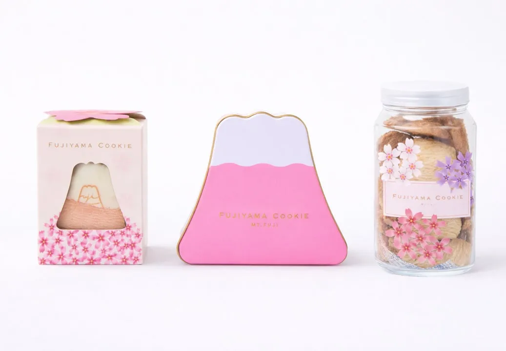 富士山形クッキーとパッケージ