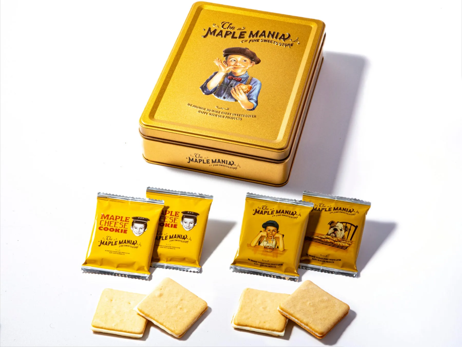 メープルクッキー詰合せ缶 2種各7枚入